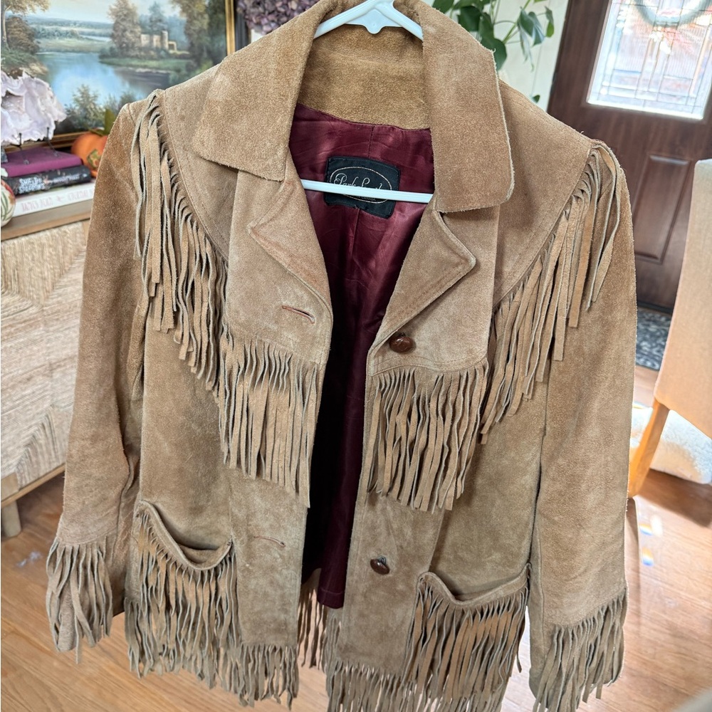 Paek leather Suede Fringe Jacket